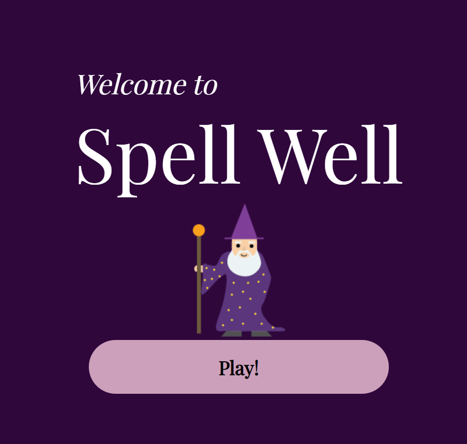 Spell Well Landing Page